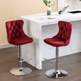 thumbnail image 3 of Swivel Bar Stools with Cupreous Nailheads Decoration / Comfort in Kitchen Island, 3 of 6