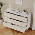 thumbnail image 3 of GloryStar Commode Moderne Blanche à 6 Tiroirs, Armoire de Rangement avec Poignées et Pattes en Métal Doré, Convient à la Chambre, au Salon et à l'Entrée, 3 of 7