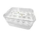 thumbnail image 3 of Contenedor para guardar huevos, soporte para huevos para refrigerador, temporizador de frescura, bandejas para huevos. 2 capas y transparente, 3 of 9