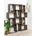 thumbnail image 4 of Mercana Simul Dark Brown Set of 2 Wood Shelving System, 4 of 5