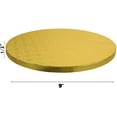 thumbnail image 3 of OCreme Cake Board, Gold Foil Round Cake Circles with Gorgeous Design, Sturdy & Durable 1/2 Thick Cake Drums, Round Cake Boards with 9 Diameter, Pack of 5 Disposable Cake Drums, 3 of 6