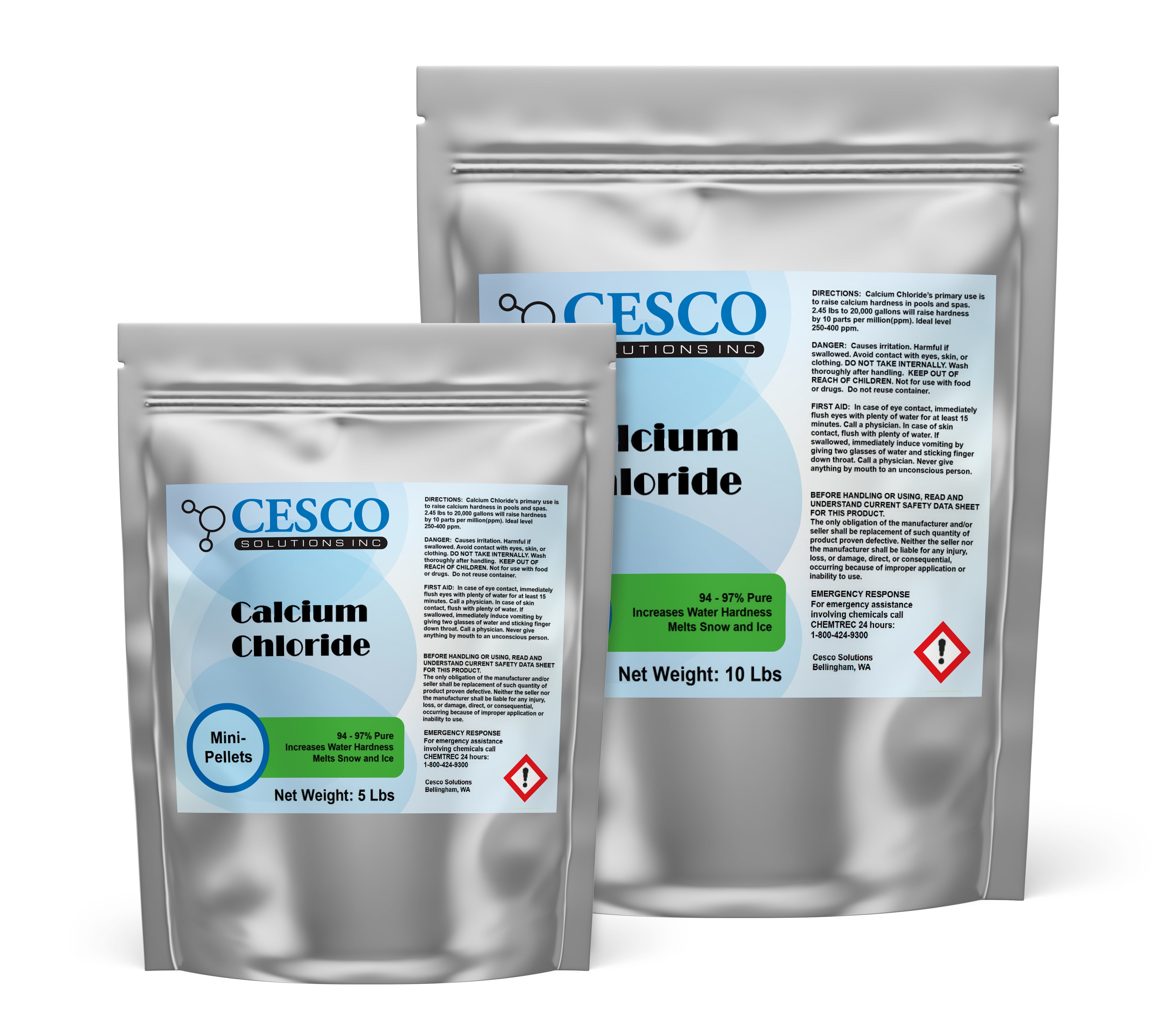 Cesco Solutions – Calcium Chloride Mini Pellets – 94-97% Pure – Ice Melt, Pool  Calcium Increaser, Controls Dust & Dirt, Easy Pour, Resealable Package - 5  Lbs - Walmart.com