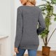thumbnail image 4 of Camiseta para mujer,Blusa de mujer, camisa de manga larga con cuello redondo y botones, top informal de color liso, tela de rayón sintético, ideal para uso diario y en casa, sopatenor, 4 of 7
