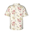thumbnail image 3 of Fotbe Floral Hawaiian Shirt for Men Unisex Summer Beach Casual Short Sleeve Cotton Linen Button Down Shirts-Small, 3 of 9