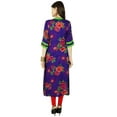 thumbnail image 3 of Phagun Ethnic Kurti Rayon Floral 3/4 Sleeve Bollywood Kurta Women Tunic Dress, 3 of 4