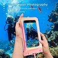 thumbnail image 5 of Waterproof Phone Pouch Case 2 Pax for iPhone 17 16 Pro Max/15/14/13/12, IP68 Travel Cellphone Dry Bag Beach Cruise Ship Essentials Bags with Crossbody Lanyard, Iridescent Pink and Blue-7″, 5 of 12
