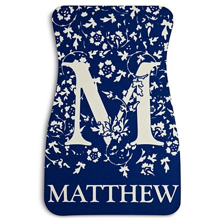 Personalized Initial Car Mats Blue Walmart Com