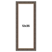 12x35 Frame Black Real Wood Picture Frame Width 2 inches | Interior Frame Depth 0.5 inches | Fitz