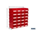thumbnail image 2 of Triton Products® 3-220R 7-3/8"L x 4-1/8"W x 3"H Interlocking, Hanging Polypropylene Bins, 24ct, 2 of 6