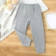 thumbnail image 2 of Xudanell Girls Boys Sweatpants Toddler Kids Solid Drawstring Elastic Waist Joggers Outdoor Active Pants with Pockets for Teen for 6-7 Years, 2 of 5