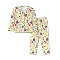 thumbnail image 1 of Balery Vegetable Conjunto de Pijama con Estampado para Mujer, Conjunto de Dos Piezas con Manga Larga, Ropa de Dormir Suave con Bolsillos, Pijamas Cómodos-Large, 1 of 7