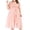 Pink, variant on Fesfesfes Casual Round Neck Dress Sleeveless Round Neck Women Solid Women Gowns Chiffon Dress Mid-Calf Dresses Plus Size $10