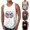 Black, variant on WREESH Casual Fitness Shirts Men's Independence Day Printed Tank Top Crew Neck Sleeveless Black