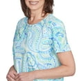 thumbnail image 4 of Alfred Dunner Womens Petite Pleated Crew Neck Paisley Top, 4 of 4