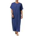 thumbnail image 1 of INSPIRE CHIC Chemise de Nuit Homme Manches Courtes Col Rond Coupe Décontractée Longue Chemise de Nuit G Bleu Marine, 1 of 5