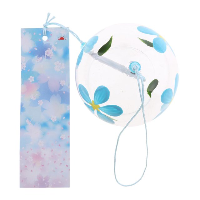 Campanas de viento japonesas Zulema Furin de cristal decoraciones para el hogar