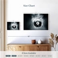 thumbnail image 4 of Elephant Stock Eight Ball Water Drop Wall Art - Horizontal Canvas Wall Art - Living Room Wall Decor - Hobbies And Lifestyle Canvas - Black And White Decor - 12" x 8", 4 of 8