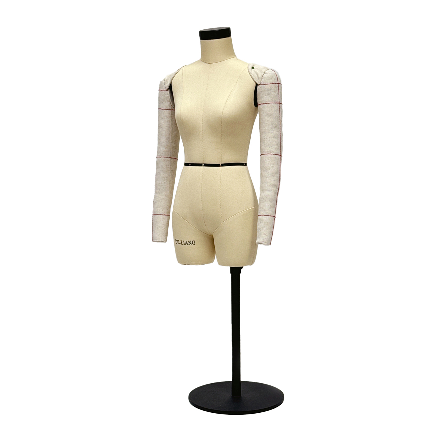 DE-LIANG Half Scale Dress Form（Not Adult Full Size） 1:2 Miniature Sewing Half Size Mannequin Not Fully Pinable Dressmaker Dummy 43cm Body Height Female Torso Tailor Model for Draping Beige