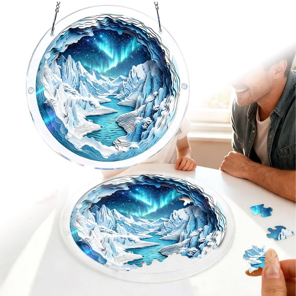 Tong Casse-Tête en Acrylique : un Casse-Tête en Acrylique Unique Suspendu aux Portes, Jardins et Fenêtres pour Adultes Bricolage