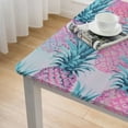 thumbnail image 4 of nygtbtfer Rainbow Pineapple with Elastic Edge,Summer Tropical Fruit Fitted Table WipeableTable Cover for Dining Kitchen Party Indoor Outdoor Patio Table white, 4 of 7