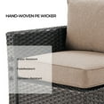 thumbnail image 4 of Grand Patio Outdoor Furniture, Patio Wicker Right Arm Sofa, Beige, 4 of 6