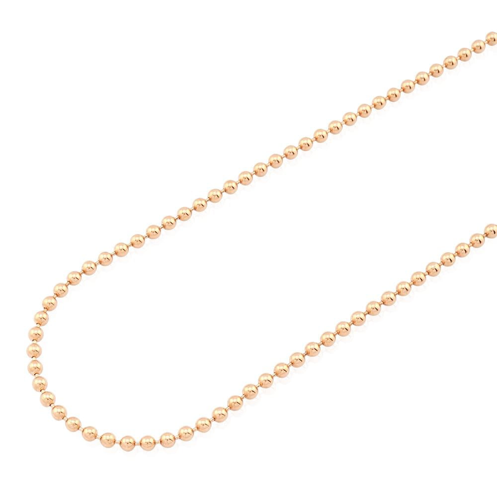 Aurate New York Gold Ball Necklace 6mm, Vermeil Rose Gold, Size 18in
