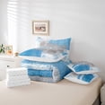 thumbnail image 4 of Sky Blue White Ombre Comforter Set,King Oil Painting Bedding Set ,Mid Century Duvet Insert,Modern Reversible Bed Sets with Sheet Set,7 Piece Bedroom Decor, 4 of 4