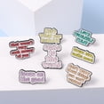 thumbnail image 3 of Broche de aleación con letras que añade personalidad a la tendencia de la palabra con un emoticono, 3 of 5