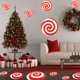 thumbnail image 5 of 24 pegatinas para suelo de menta, 3 tamaños, diseño autoadhesivo, pegatinas de dulces navideños BRILLAR Rojo Verde, 5 of 5