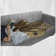 thumbnail image 6 of Africa Soft Flannel Fleece Throw Blanket, Cheetahs Mother and 2 Young Baby Looking for Food Dangerous Exotic Animals, Cozy Plush for Indoor and Outdoor Use, 60" x 80", Tan Black, by Ambesonne, 6 of 6