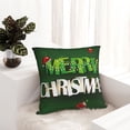 thumbnail image 6 of Yiaed Merry Christmas Print Pillow Covers Super Soft Decorative Square Throw Pillow Covers Case Cushion Covers for Sofa Couch Bedroom Car Decor（No pillow core）-12"x12", 6 of 7