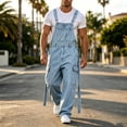 thumbnail image 2 of QQZ Wide Leg Cargo Denim Overalls Men, Adjustable Suspender Baggy Jumpsuit Pants for Street Wear, Work Wear and Casual Daily Outings, 2 of 9