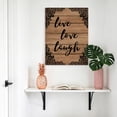 thumbnail image 4 of Live Love Laugh Canvas Wall Art for Living Room, Vintage Floral Texture Brown Wood Grain Poster Print Painting for Bedroom Office Home Decoration Wall Pictures Prepare To Hang 10"x10", 4 of 9