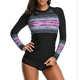 thumbnail image 4 of Women's Rash Guard Swimwear Long Sleeve Rash Guard Swimsuit UPF 50+, 4 of 7