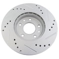 thumbnail image 3 of Geelife Drilled Brake Rotor Set For Nissan 14-17 LEAF 14-19 Rogue 17-19 Rogue Sport leaf, 3 of 9