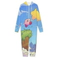thumbnail image 3 of Kirby Men's Hooded Jumpsuit - Zip Up One Piece Pajamas Soft Cozy Winter Warm Plush Loungewear, 3 of 8
