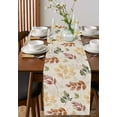 thumbnail image 4 of Ldtrchee Orange Green Yellow Botanical Table Runner 48 Inches, Fall Maple Leaf Rustic Bed Runner Dresser Scarves Tabletop for Indoor Outdoor Parties/Ceremony/Banquet, 13" x 48", 4 of 8