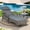 Gray Wicker/Gray Cushion, variant on MEETWARM Outdoor Wicker Chaise Lounge Chair, All-Weather PE Rattan Cushioned Patio Lounger Set with Side Table, 6-Position Adjustable Outside Pool Sunbathing Recliner with Armrest & Pillow, Beige