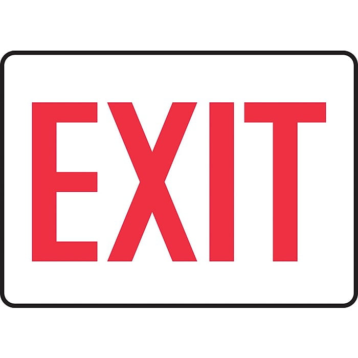 White on Red LegendEXIT 7 Length x 10 Width x 0.004 Thickness Accuform Signs LegendEXIT Accuform MEXT562VS Adhesive Vinyl Safety Sign 7 Length x 10 Width x 0.004 Thickness 