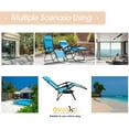 thumbnail image 3 of Devoko 2 PCS Zero Gravity Chair Outdoor Lounge Patio Chair Camp Reclining Lounge Chairs, Light Blue, 3 of 6