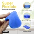 thumbnail image 2 of Silicone Heat Resistant Dishwasher Sponge, Fruit Cleaner, Vegetable Washer, Non Scratch Durable Bristles, Blue 3-Pack, 2 of 9