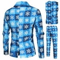 thumbnail image 4 of WXLWZYWL Men's Christmas Suit 3 Piece Slim Fit Suit Set Xmas Holiday Party Tuxedo Suits Blazer Jacket Vests Pants Men Suit Set, 4 of 5