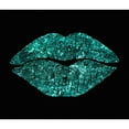 thumbnail image 3 of Lavoie, Tina 13x12 Black Modern Framed Museum Art Print Titled - Teal Glitter Kiss, 3 of 5