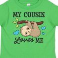 thumbnail image 4 of Inktastic My Cousin Loves Me with Sloth and Hearts Boys or Girls Toddler T-Shirt, 4 of 5