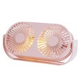 thumbnail image 1 of unbranded 1Ud Ventilador De Escritorio Rosa Con Doble Cabezal Y Rotación 360 Recargable USB, 1 of 8