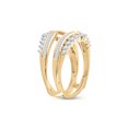 thumbnail image 4 of 14kt Yellow Gold Womens Round Diamond Wedding Wrap Ring Guard Enhancer 3/4 Cttw, 4 of 4