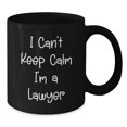thumbnail image 2 of Funny Lawyer Gifts I Can't Keep Calm I'm A Lawyer Black Coffee Mug, Graduation Unique Gifts from Friends, Family, Coworkers to Men, Women, 2 of 4