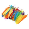 thumbnail image 2 of Clearance Office&Craft&Stationery under $5 100PCS Colored Feathers DIY Material Paste Decoration Children Kindergarten Handicrafts Handmade Art, 2 of 5
