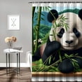 thumbnail image 2 of Orinice Giant Panda Bathroom Decor Set - Colorful Luxurious Graphic Print Polyester Fabric Fashion Shower Curtain Set with Hooks, 100% Waterproof, Easy to Install 69x72, 2 of 7