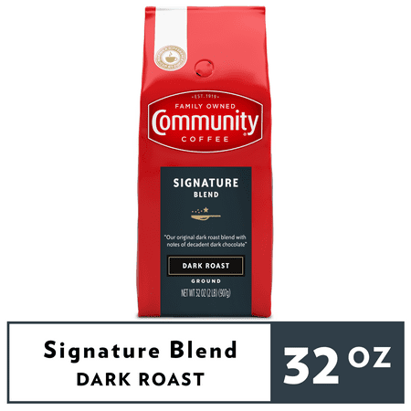 Community Coffee Signature Blend Dark Roast Ground Coffee, 32 Oz, Bag
